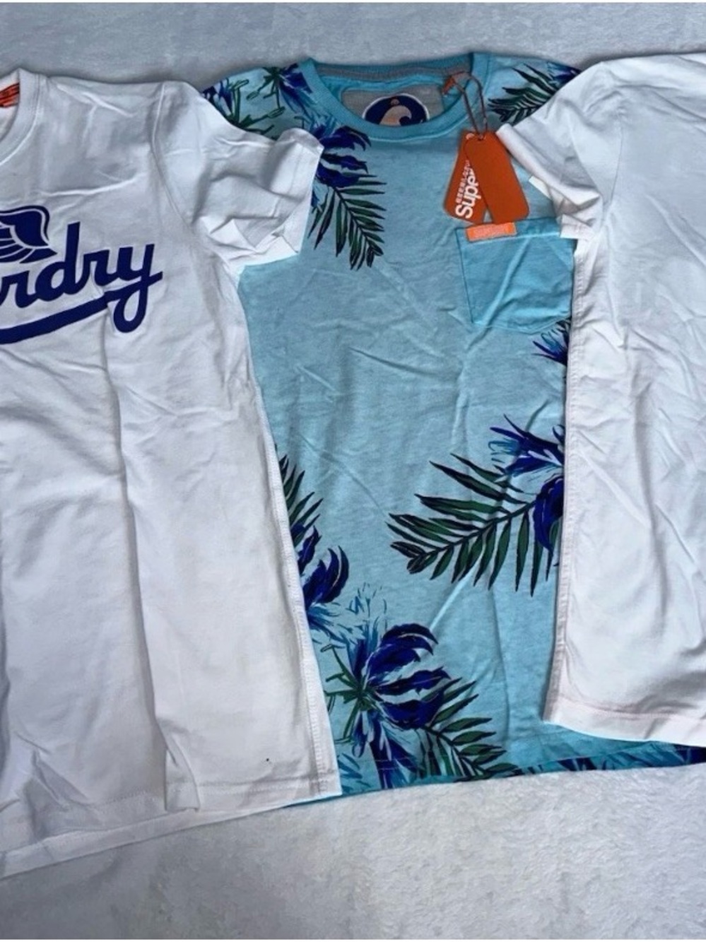NEW Men Superdry Lot Of 3 T-Shirts S Small NWT white Blue Floral